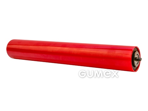 Förderrolle, 52mm, Länge 400mm, Wellendurchmesser 8mm, Länge 426mm, beide Enden 5mm, Stahl, rot, 